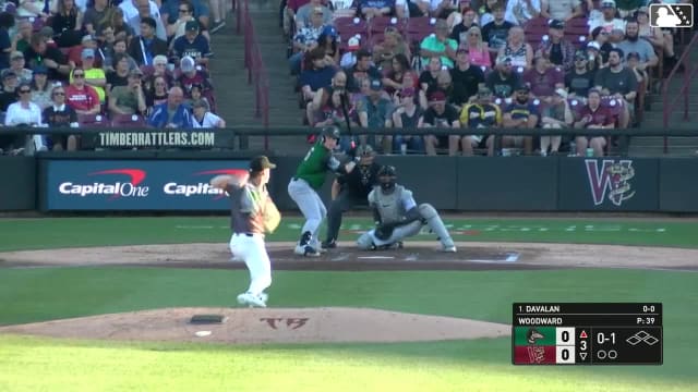 Charles Davalan homers (8) on a fly ball to right field.