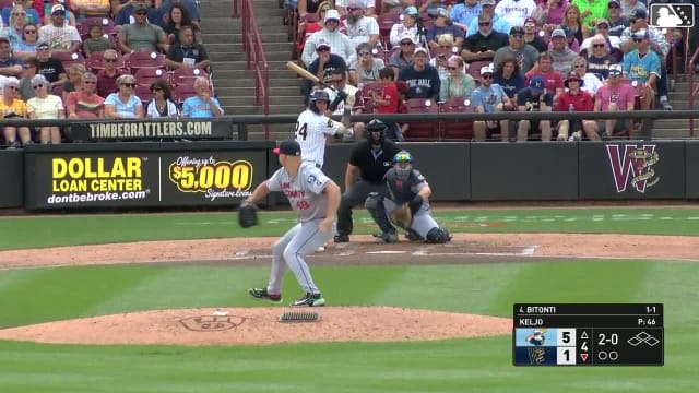 Eric Bitonti homers (21) on a fly ball to right field.