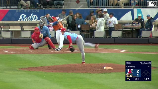Ivan Melendez's second home run of the year
