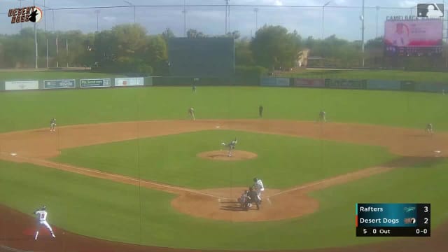 Colby Shelton homers (1) on a fly ball to left center field.