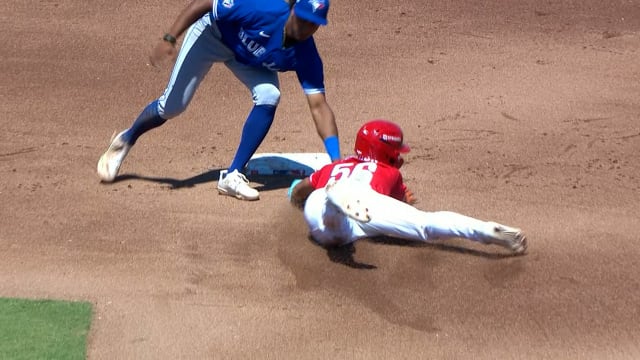 Brandon Valenzuela catches Bryan Rincon stealing