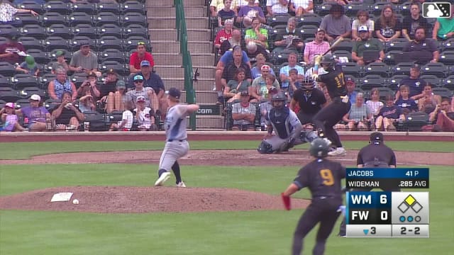 Ryan Wideman singles on a line drive to right fielder Jackson Strong. Kasen Wells scores.