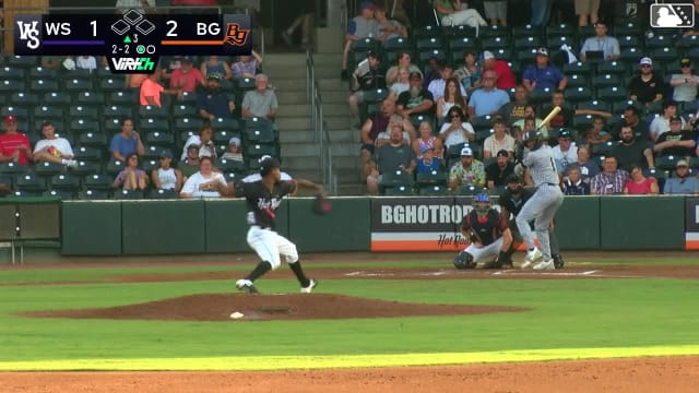 Ryan Burrowes strikes out swinging.