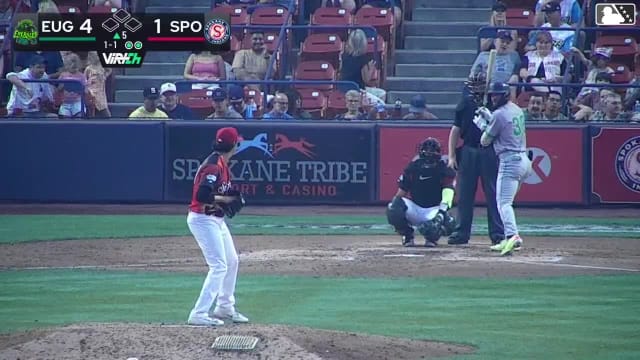 Lisbel Diaz homers (18) on a line drive to left center field.