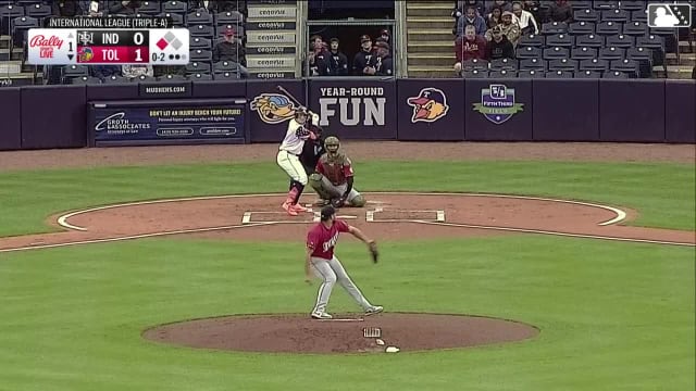 Jace Jung strikes out swinging.