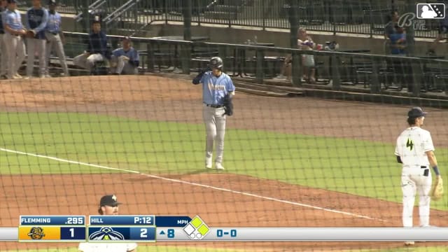 Grady Emerson's first career hit in Single-A