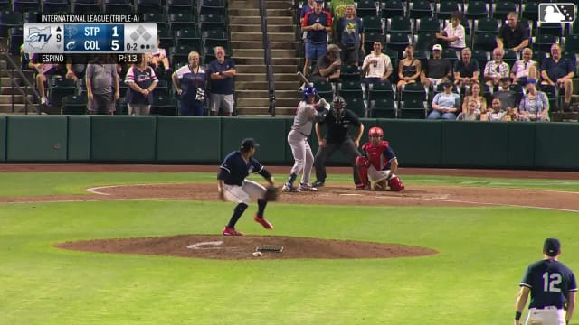Tristan Gray strikes out swinging.