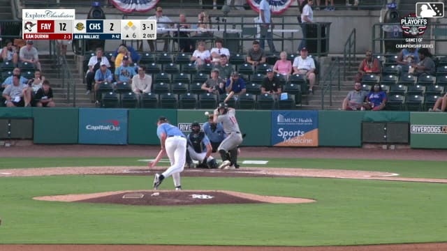 Kam Durnin homers (1) on a fly ball to left center field. Aaron Piasecki scores.