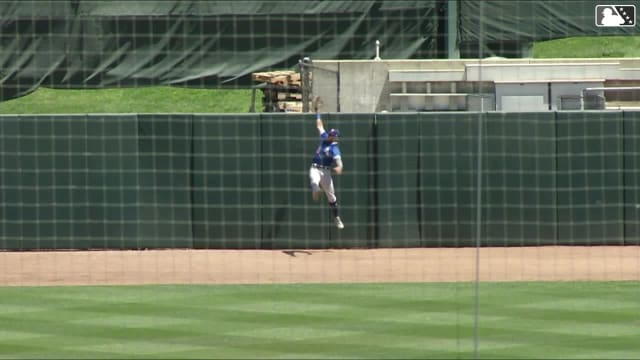 Drew Avans's leaping catch at the wall