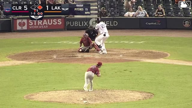 Cris Rodriguez homers (1) on a fly ball to center field. Angel De Los Santos scores.