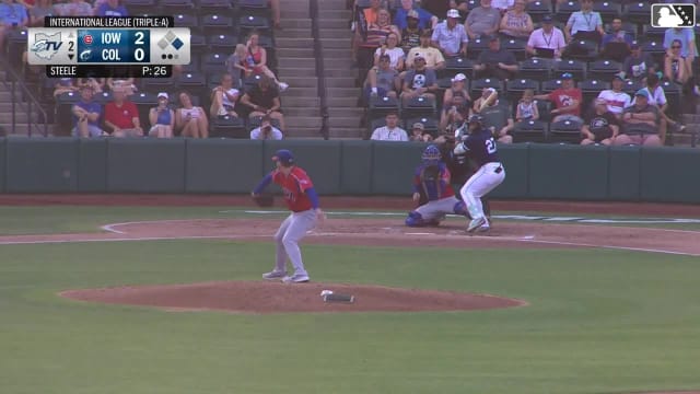 Justin Steele In play, run(s) to Alfonsin Rosario