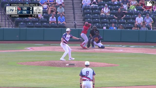 Héctor Rodríguez homers (19) on a fly ball to right field.