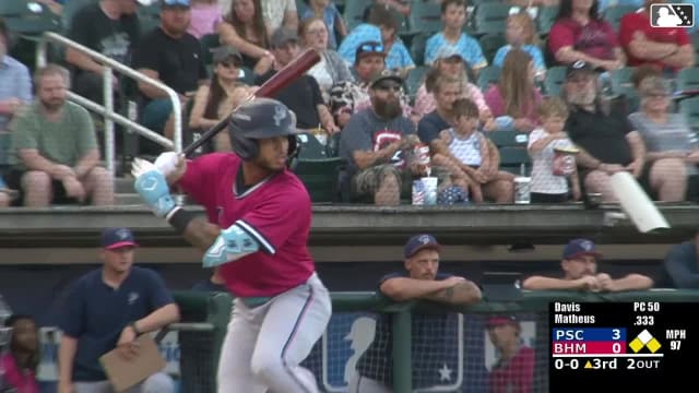 Cristian Hernández singles on a line drive to right fielder Wilfred Veras. Dillon Lewis scores. Juan Matheus to 2nd.