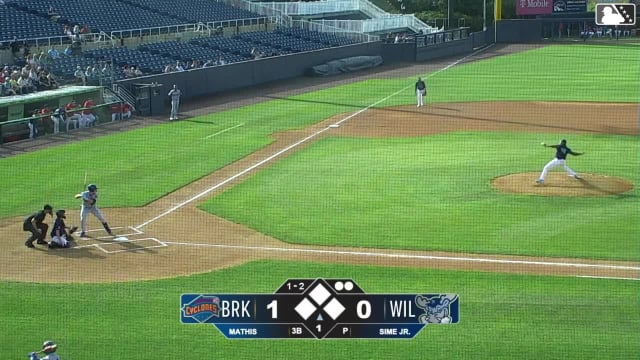 Cole Mathis strikes out swinging.