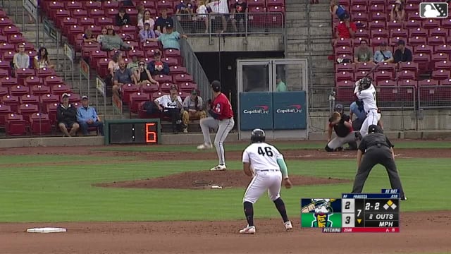 Luis Fragoza singles on a fly ball to right fielder Garrett Howe. JP Smith II scores. Luis Fragoza to 2nd.