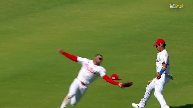 Justin Crawford's acrobatic catch