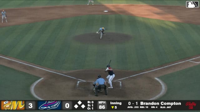 Brandon Compton homers (5) on a fly ball to right center field.