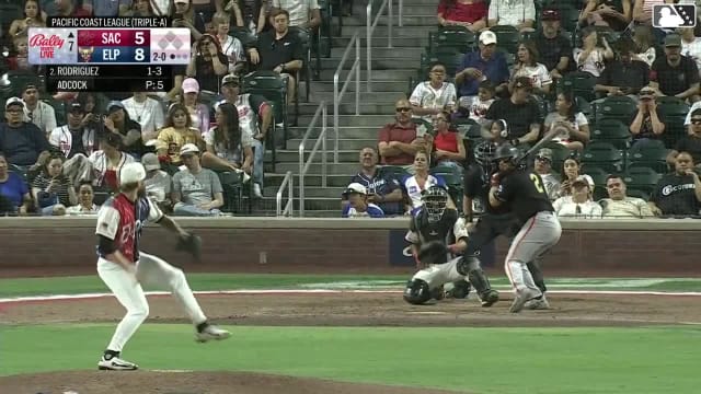 Jesus Rodriguez homers (5) on a fly ball to left center field.