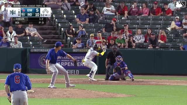 Termarr Johnson homers (1) on a fly ball to right field.