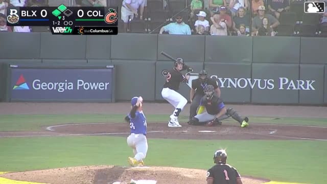 Owen Carey homers (1) on a fly ball to right field. Eric Hartman scores. John Gil scores.