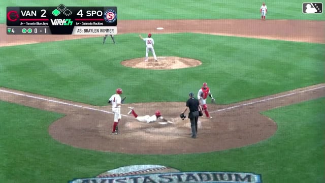 Rockies prospect Caleb Hobson steals home 