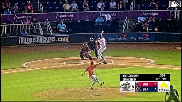 Braylon Payne singles on a ground ball to shortstop Ryan Burrowes. Matthew Wood scores. Mark Coley II to 3rd. Jheremy Vargas to 2nd.
