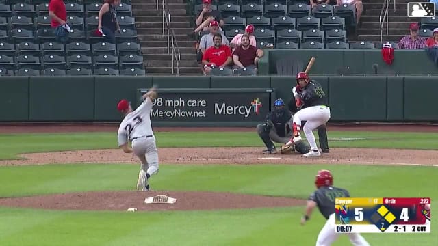 Deniel Ortiz homers (1) on a fly ball to left center field. Travis Honeyman scores. Rainiel Rodriguez scores.