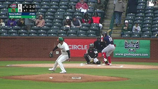 Henry Godbout homers (5) on a line drive to left field.
