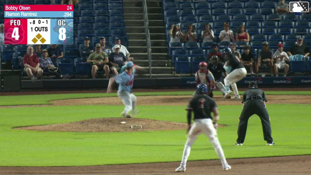 Ramon Ramirez doubles (21) on a fly ball to center fielder Ian Petrutz. Angel Acosta scores. Asbel Gonzalez scores. Blake Mitchell out at home, catcher Sammy Hernandez to shortstop Anyelo Encarnación to catcher Sammy Hernandez to first baseman Jack Gurevitch to catcher Sammy Hernandez. Ramon Ramirez to 3rd.