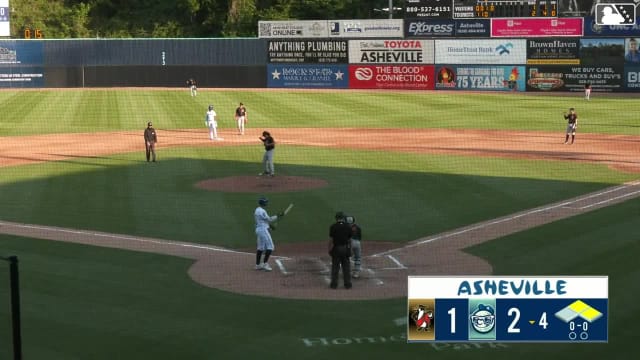 Caden Powell homers (1) on a fly ball to center field. Narbe Cruz scores. Kyle Walker scores.