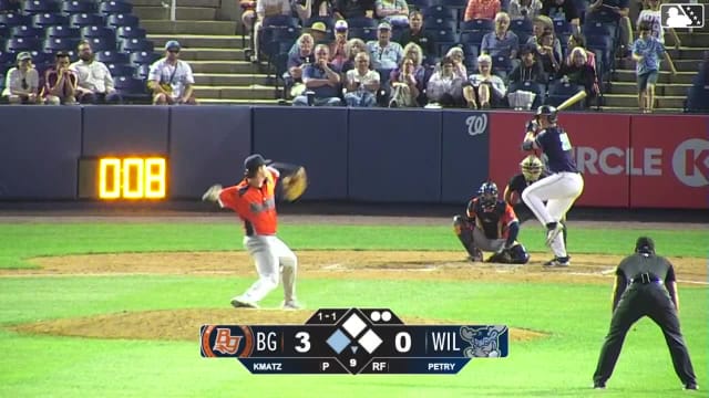 Ethan Petry singles on a line drive to right fielder Theo Gillen. Ronny Cruz scores.