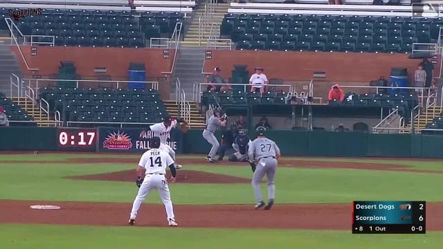 Colby Shelton hits a grand slam (1) to right field. Wyatt Sanford scores. Caleb Bonemer scores. Jhonny Severino scores.