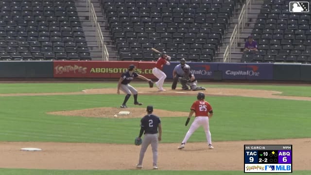Roc Riggio homers (4) on a fly ball to right center field. Nic Kent scores.