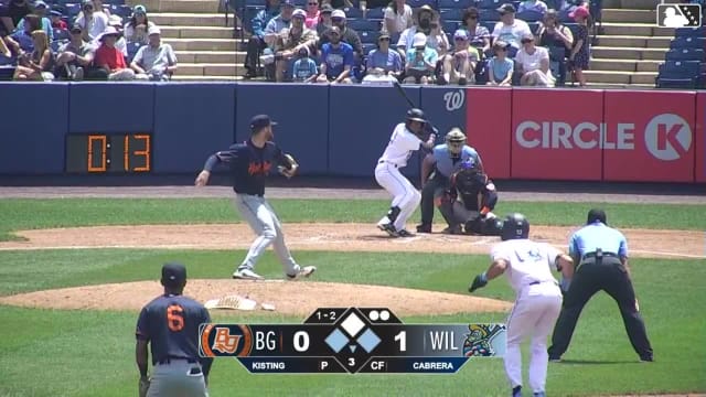 Yeremy Cabrera doubles (2) on a line drive to right fielder Connor Hujsak. Teo Banks scores. Ronny Cruz scores.