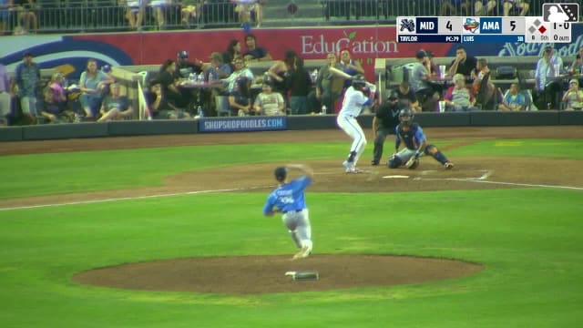 Jansel Luis triples (5) on a sharp line drive to center fielder Cameron Leary. Avery Owusu-Asiedu scores.