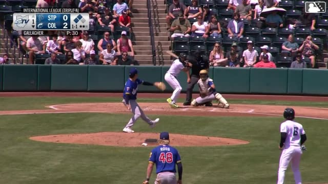 George Valera homers (8) on a fly ball to right field. Ralphy Velazquez scores. Kody Huff scores.