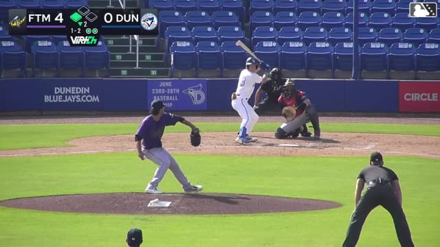 Blaine Bullard singles on a ground ball to center fielder Byron Chourio. Yorman Licourt scores.