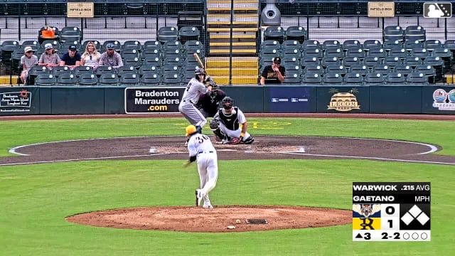 Yonleg Gaetano In play, run(s) to Jude Warwick