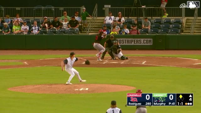 Héctor Rodríguez singles on a line drive to left fielder DaShawn Keirsey Jr. TJ Friedl scores.