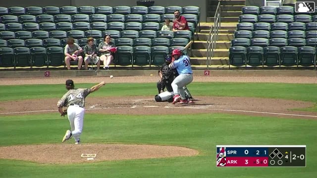 Rainiel Rodriguez homers (16) on a fly ball to left field.