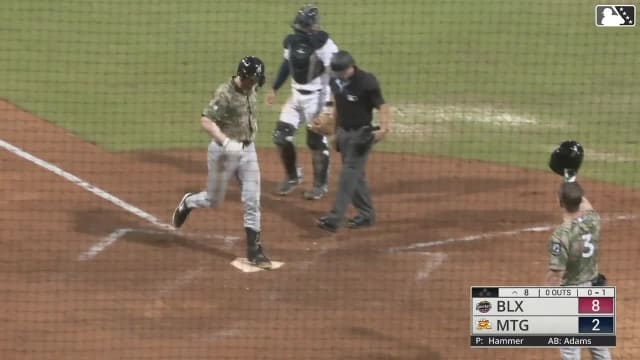 Luke Adams' solo home run
