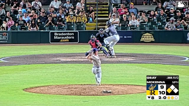 Murf Gray homers (8) on a fly ball to center field. Dylan Palmer scores.
