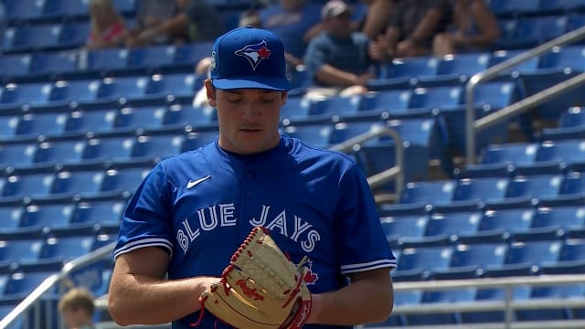 Trey Yesavage strikes out the side