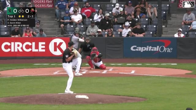Gavin Kilen homers (9) on a fly ball to right field.