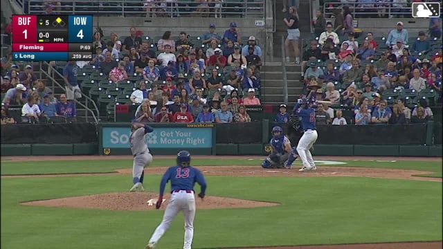 Jonathon Long homers (7) on a fly ball to left field. Kevin Alcántara scores.