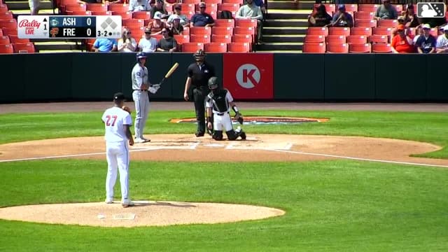 Xavier Neyens homers (6) on a fly ball to center field.