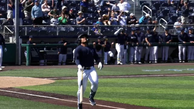 Michael Arroyo's bat flip after walk-off home run