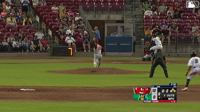 Khadim Diaw doubles (5) on a ground ball to left fielder Alex McCoy. Danny De Andrade scores. Eduardo Tait to 3rd.