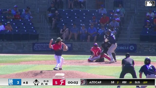 Enddy Azocar doubles (12) on a sharp fly ball to center fielder Dashyll Tejeda. Ilan Fernandez scores.