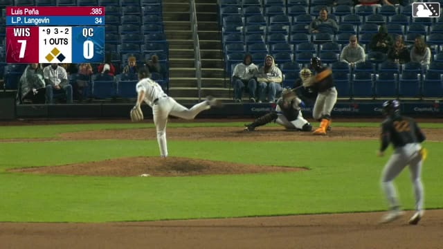 L.P. Langevin In play, run(s) to Luis Peña